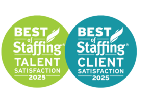 Shows image of emblem of GloballyHired Scion Staffing best of Staffing Award in 2025