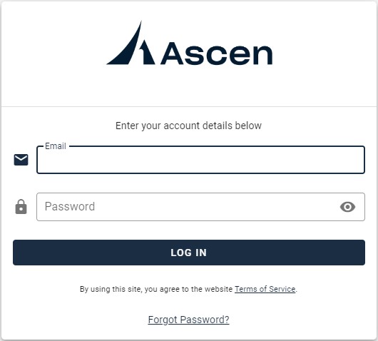 Login to your back-office account on Ascen.