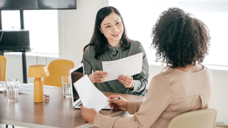 job interview with two professional women