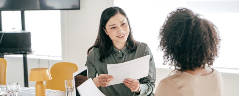 job interview with two professional women