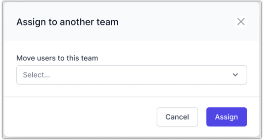 Move selected users to different hiring teams