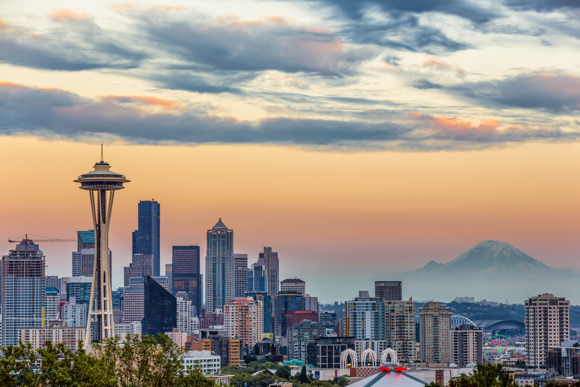 Scion Staffing Seattle Staffing Agency image of downtown Seattle and the sky and clouds