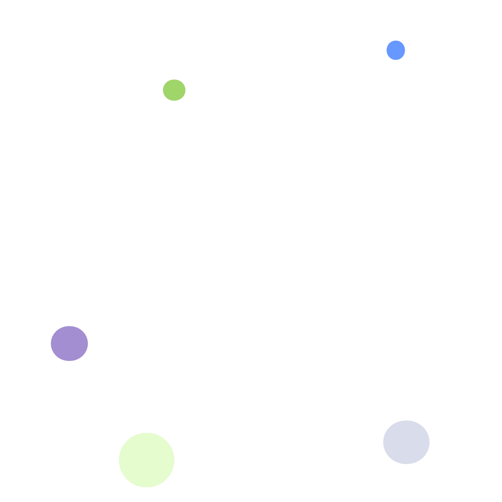 Image of colorful dots of varying sizes representing the GloballyHired brand which services blended teams of interim, fractional, temporary & permanent hires